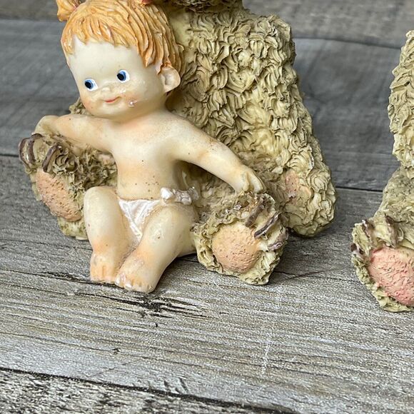 Baby Bear Figurines Holiday Animal Decor Figures Set of 2 - Picture 7 of 9